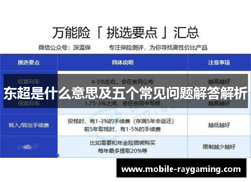 东超是什么意思及五个常见问题解答解析